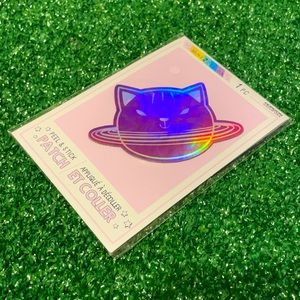 🏷 NO IRON / PEEL & STICK PATCH Planet Kitty Cat Space Galaxy